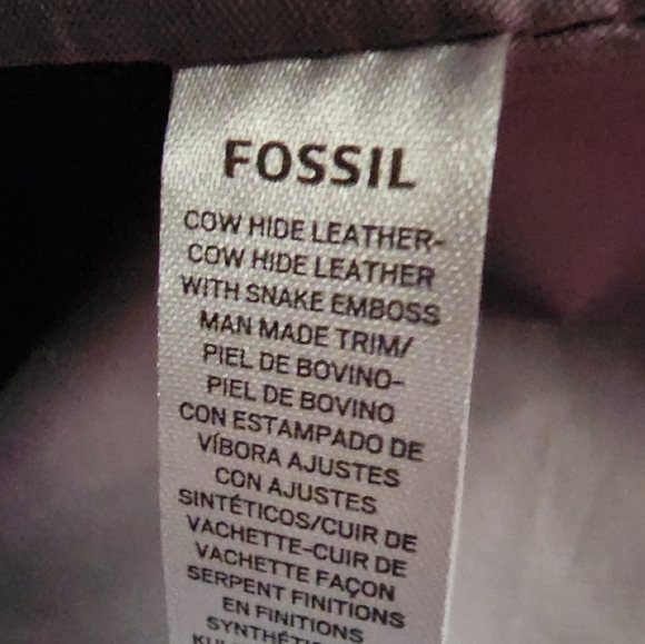 Fossil Magenta Textured Tote Bag - Picture 11 of 14